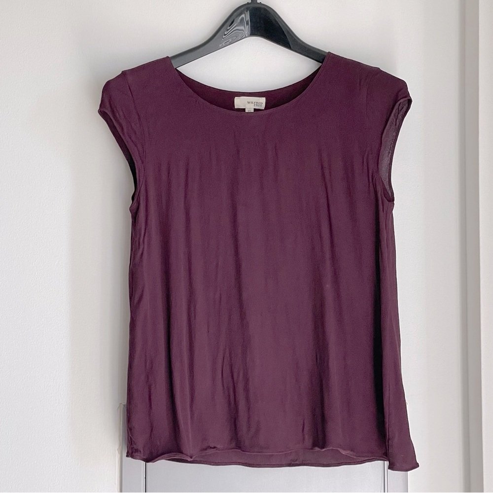 ARITZIA WILFRED FREE Juliger Plum Blouse